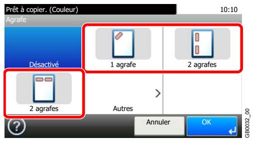 KYOCERA FS-C8020MFP - Sélectionner la position d'agrafage. - 1
