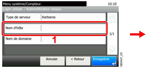 KYOCERA FS-C8020MFP - Entrer le nom d'hote. - 1