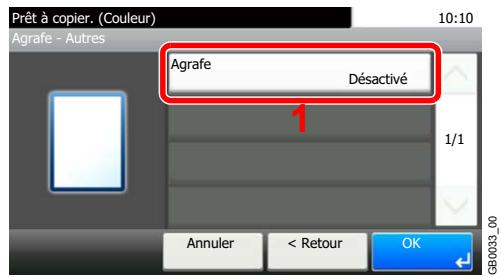KYOCERA FS-C8020MFP - Sélectionner la position d'agrafage. - 3