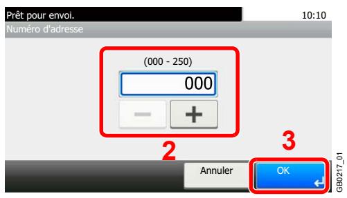 KYOCERA FS-C8020MFP - Saisir le numéro de l'adresse. - 2