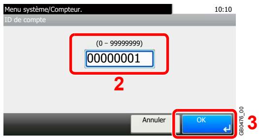 KYOCERA FS-C8020MFP - Pour modifier un compte - 5