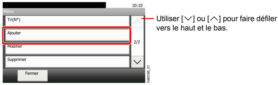 KYOCERA FS-C8020MFP - Ajoute une nouvelle destination. - 1