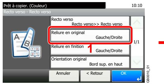 KYOCERA FS-C8020MFP - Sélectionner le bord de reliure des originaux. - 1