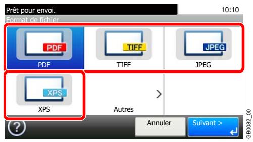 KYOCERA FS-C8020MFP - Sélectionner le format de fichier. - 1