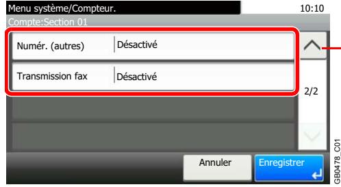 KYOCERA FS-C8020MFP - Pour modifier un compte - 9