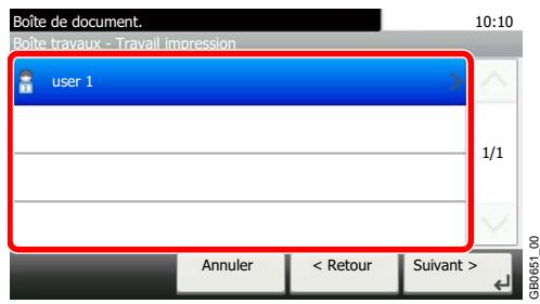 KYOCERA FS-C8020MFP - Sélectionner l'auteur du document à imprimer. - 1