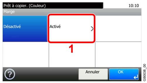 KYOCERA FS-C8020MFP - Entrer la largeur de marge. - 1