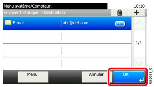 KYOCERA FS-C8020MFP - Accepter la destination. - 1