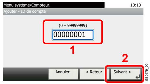 KYOCERA FS-C8020MFP - Entre les informations du compte. - 2