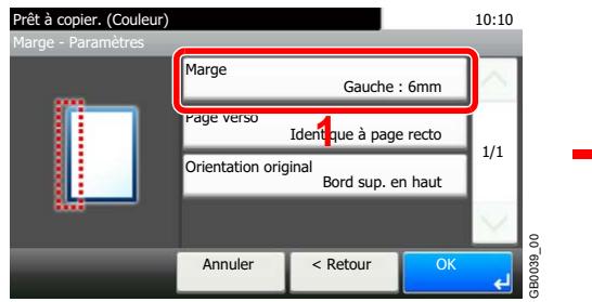 KYOCERA FS-C8020MFP - Entrer la largeur de marge. - 2
