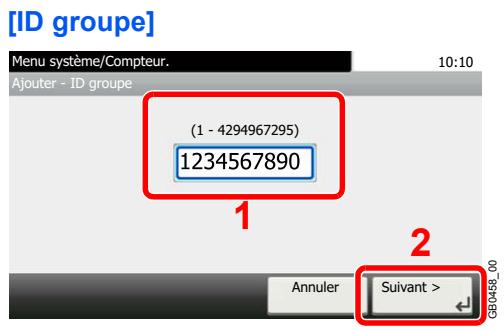 KYOCERA FS-C8020MFP - Saisir les informations du groupe. - 1