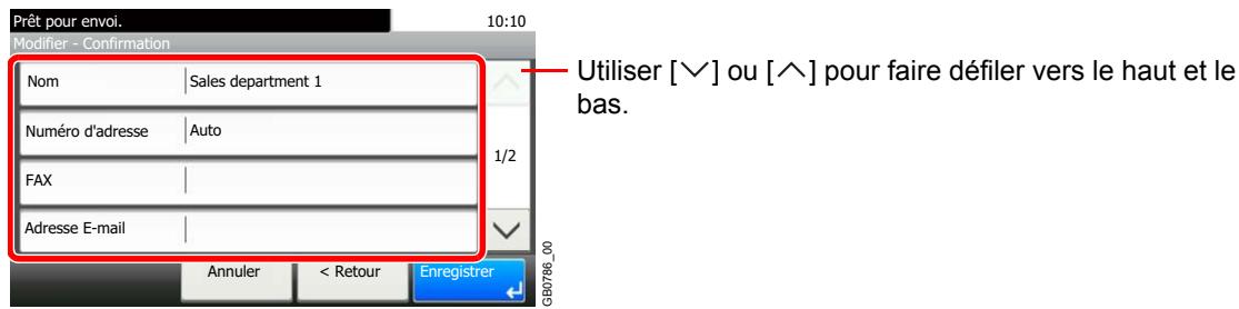 KYOCERA FS-C8020MFP - Modifier ou supprimer la destination. - 2