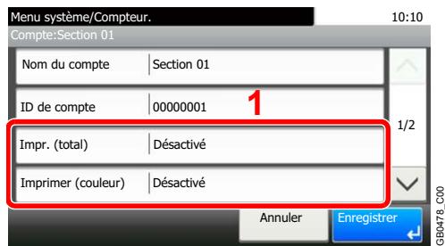 KYOCERA FS-C8020MFP - Pour modifier un compte - 6