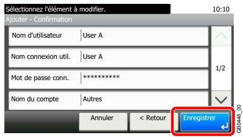 KYOCERA FS-C8020MFP - Enregisterl'utilisateur. - 1