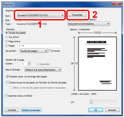 KYOCERA FS-C8020MFP - Configurer l'imprimante. - 1