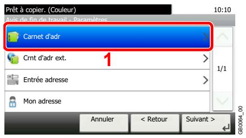KYOCERA FS-C8020MFP - Sélectionner la destination. - 1