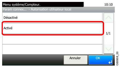 KYOCERA FS-C8020MFP - Sélectionner [Activé]. - 1