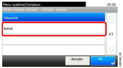 KYOCERA FS-C8020MFP - Activer la comptabilité des travaux. - 1