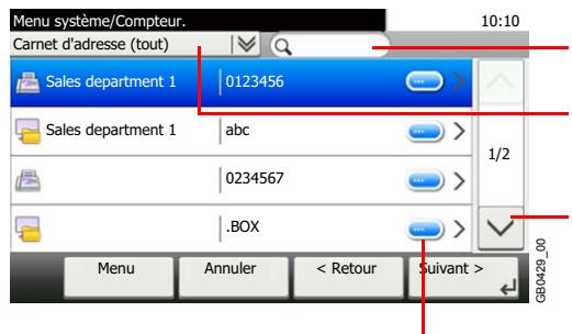 KYOCERA FS-C8020MFP - Sélectionner les destinations. - 1