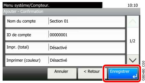 KYOCERA FS-C8020MFP - Enregistrer le compte. - 1