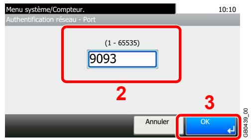 KYOCERA FS-C8020MFP - Entrer le numero de port. - 3