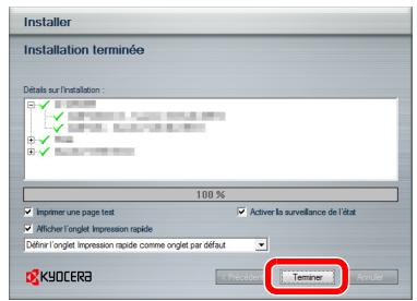 KYOCERA FS-C8020MFP - Terminer l'installation. - 1
