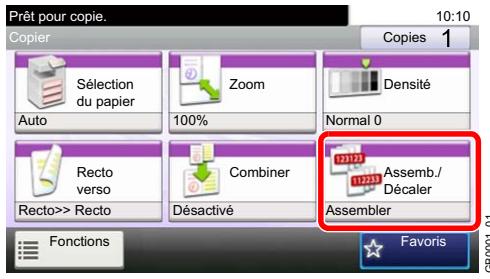 KYOCERA FS-C8020MFP - Appuyer sur [Assemb./Décaler]. - 1