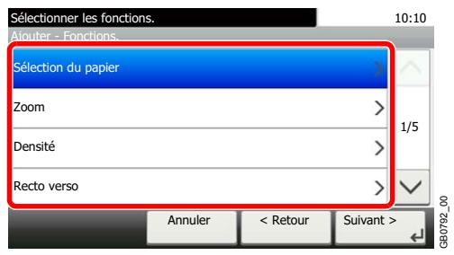 KYOCERA FS-C8020MFP - Sélectionner la fonction. - 1