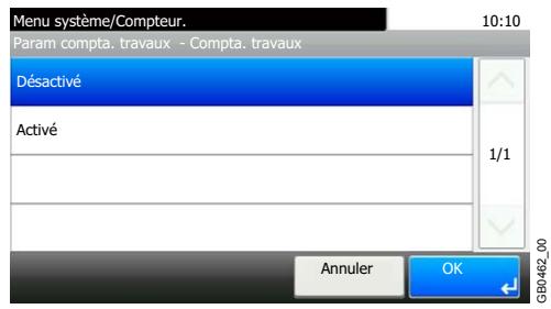 KYOCERA FS-C8020MFP - Activer la comptabilité des travaux. - 1