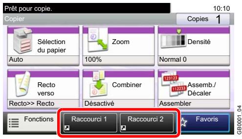 KYOCERA FS-C8020MFP - Utilisation de raccourcis - 1