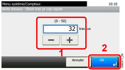 KYOCERA FS-C8020MFP - Entrer le nombre maximum de travaux stockés. - 1