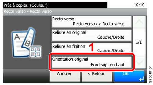 KYOCERA FS-C8020MFP - Sélectionner le bord de reliure des copies finies. - 3
