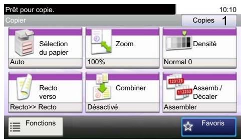 KYOCERA FS-C8020MFP - Sélectionner les fonctions. - 1