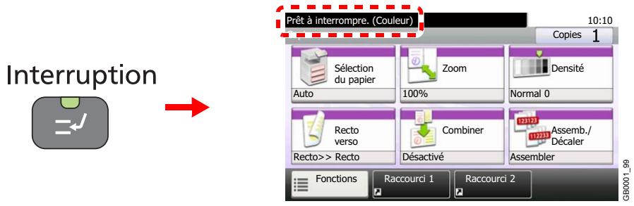 KYOCERA FS-C8020MFP - Appuyer sur la touche Interruption. - 1