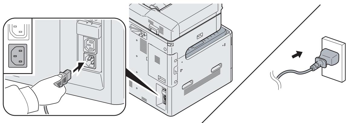 KYOCERA FS-C8020MFP - Raccordement du cable secteur - 1