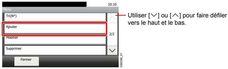 KYOCERA FS-C8020MFP - Ajoute une nouvelle destination. - 1