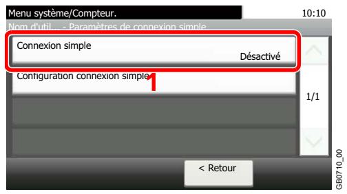 KYOCERA FS-C8020MFP - Activer la connexion simple. - 1