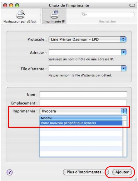 KYOCERA FS-C8500DN - Installation sur un ordinateur macintosh - 8