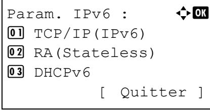 KYOCERA FS-C8500DN - Param. IPV6 (paramètres tcp/ip IPV6) - 1