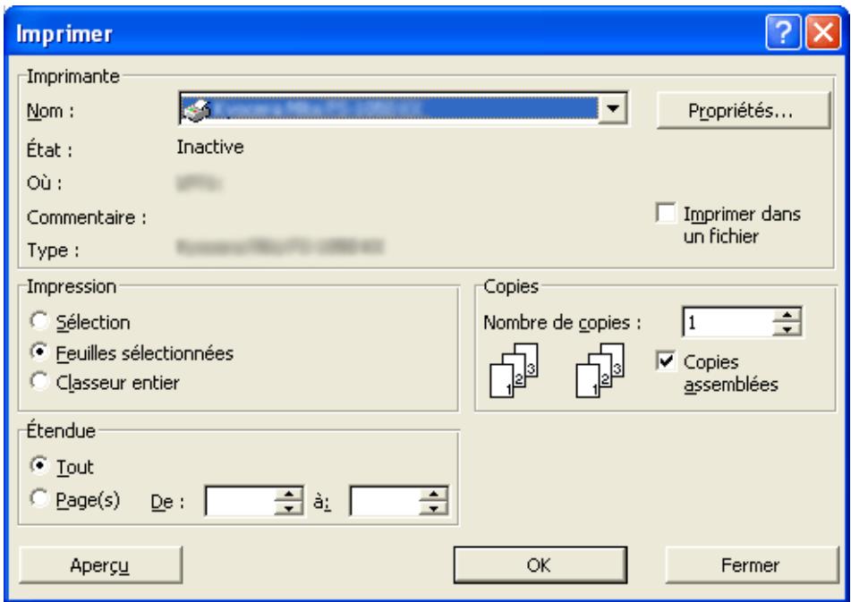 KYOCERA KM-1635 - Impression d'un document - 1
