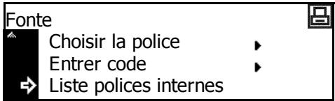KYOCERA TASKALFA 221 - Impression d'une liste des polices - 1