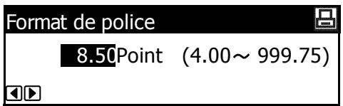 KYOCERA TASKALFA 221 - Taille de police - 3