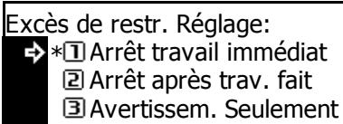 KYOCERA TASKALFA 221 - Paramètre d'exces de restriction - 3