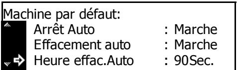 KYOCERA TASKALFA 221 - Temps d'effacement auto - 1