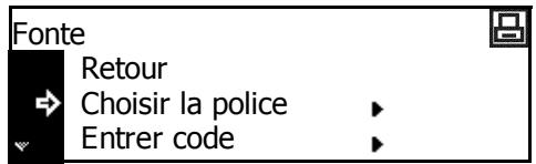 KYOCERA TASKALFA 221 - Sélection de la police - 1
