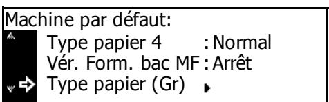 KYOCERA TASKALFA 221 - Grammage du type de papier - 1