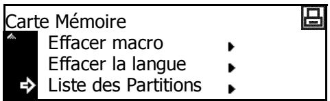KYOCERA TASKALFA 221 - Impression d'une liste des partitions - 1