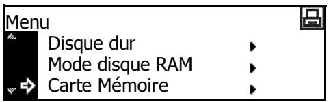 KYOCERA TASKALFA 221 - Accès à l'écran carte mémoire - 2