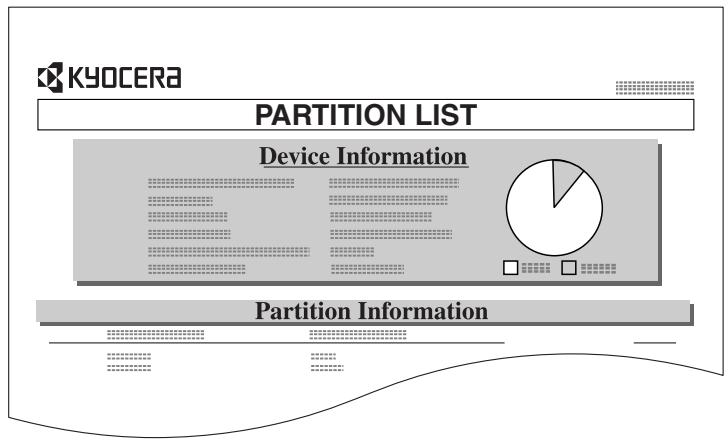 KYOCERA TASKALFA 221 - Impression d'une liste des partitions - 3