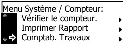 KYOCERA TASKALFA 221 - Accès à l'écran comptabilité des travaux - 1